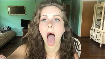 Cute teen rapunzel mouth tongue drooling