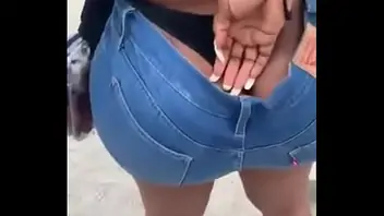 Ebony model flaunting her big ass